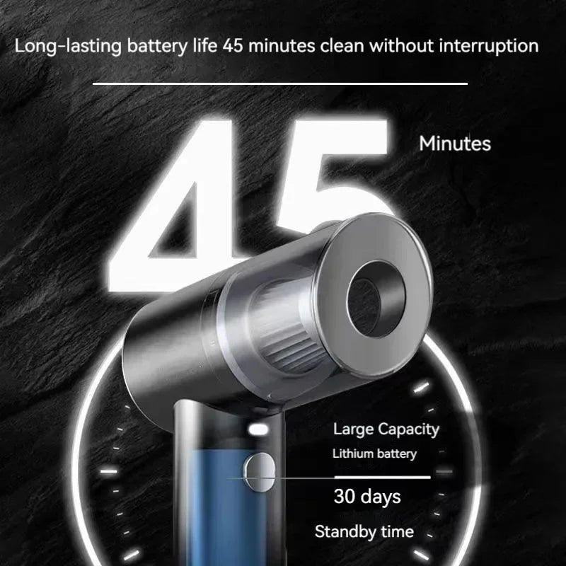 Mini Cordless Vacuum Cleaner — 2000Pa Strong Suction | Rechargeable | Car, Keyboard & Home