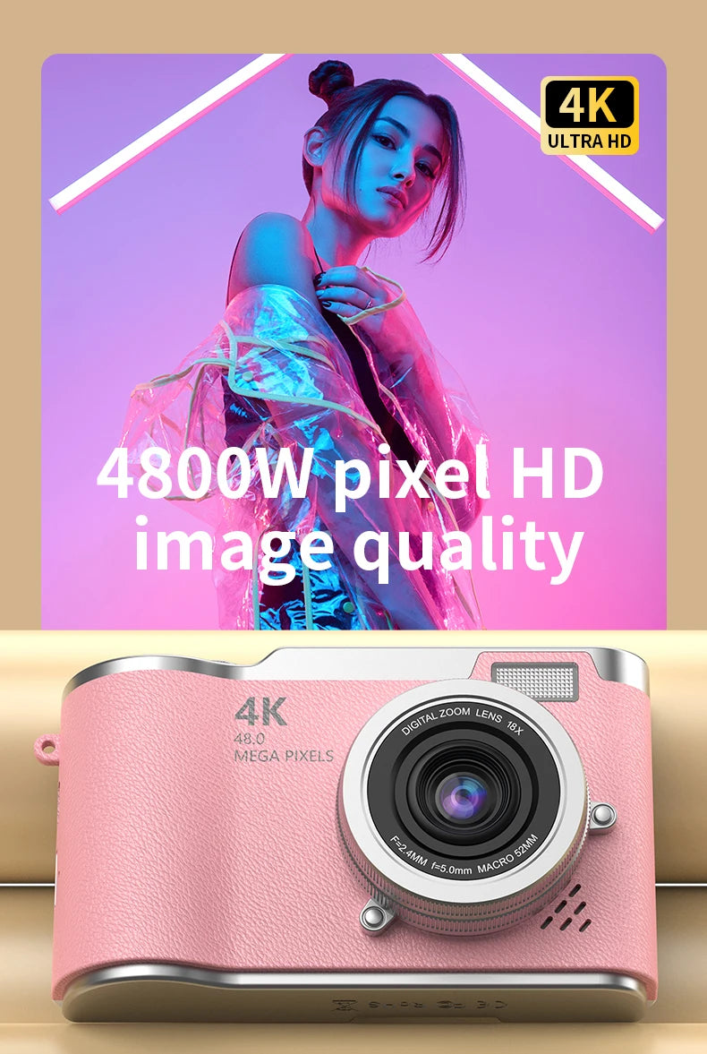 48MP Compact Digital Camera | LK003 & LK007 Models | Great for Kids, Teens & Beginners