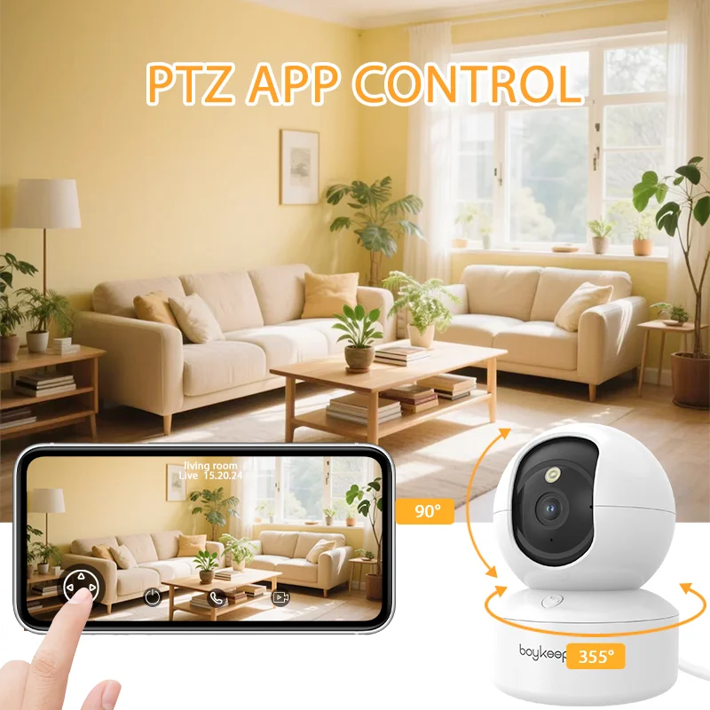 BoyKeep 2K Smart Security Camera — 360° Pan & Tilt | Night Vision | Two-Way Audio | WiFi Indoor Camera