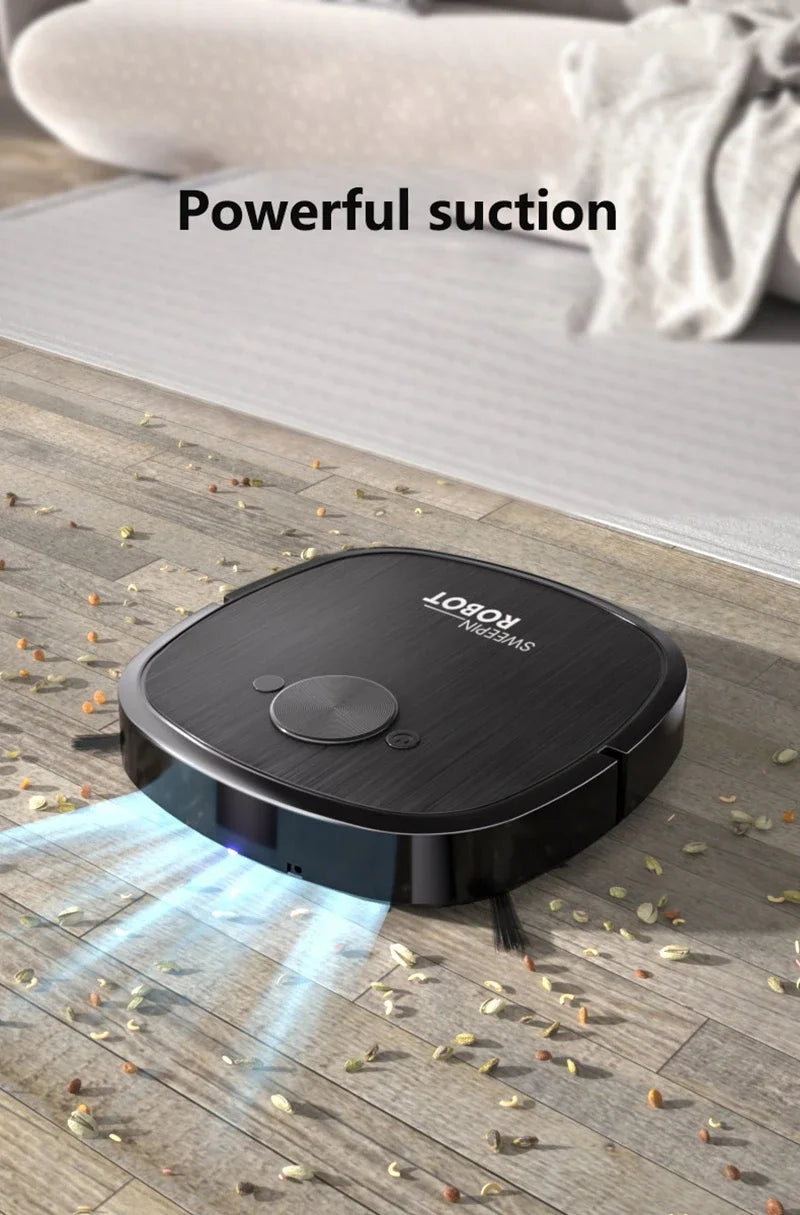 3-in-1 Robot Vacuum Cleaner — Sweep, Mop & Sterilize | USB Charging | Fully Automatic