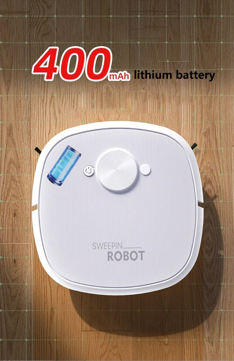 3-in-1 Robot Vacuum Cleaner — Sweep, Mop & Sterilize | USB Charging | Fully Automatic