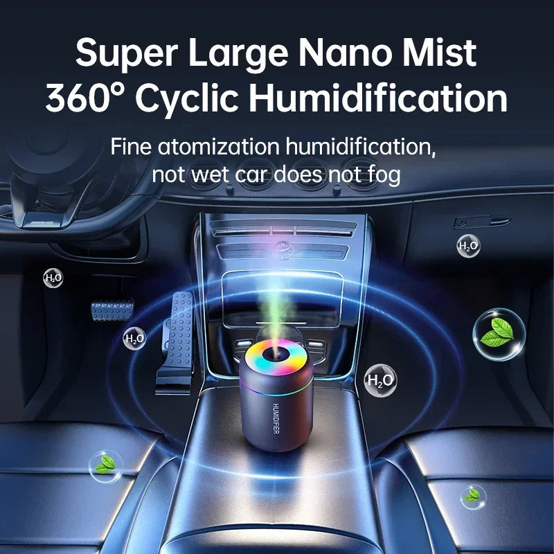 Mini USB Humidifier & Aroma Diffuser — 180ML | Ultrasonic Mist | Car, Home & Bedroom