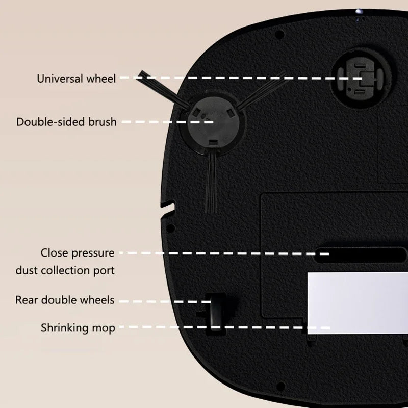 3-in-1 Robot Vacuum Cleaner — Sweep, Mop & Sterilize | USB Charging | Fully Automatic