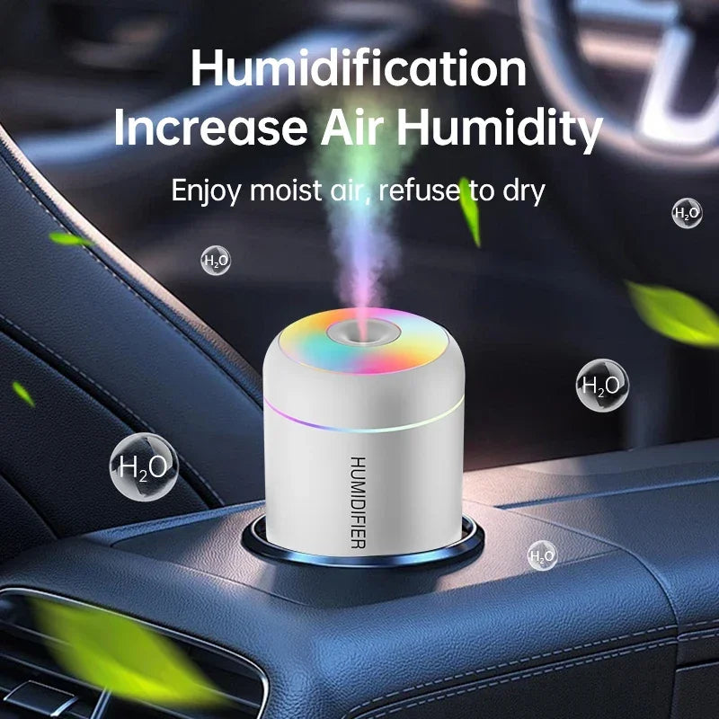 Mini USB Humidifier & Aroma Diffuser — 180ML | Ultrasonic Mist | Car, Home & Bedroom