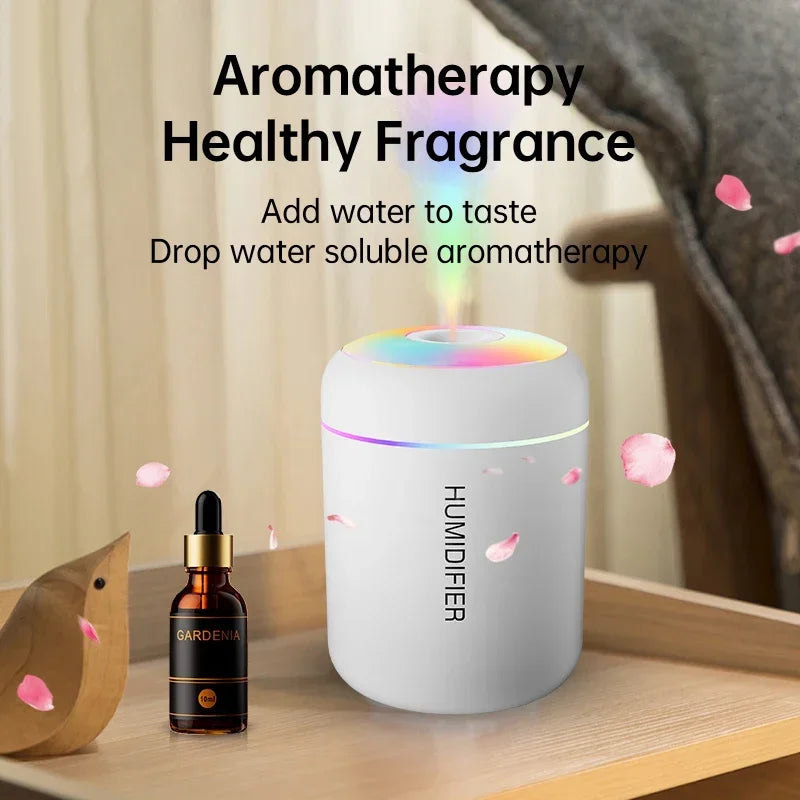 Mini USB Humidifier & Aroma Diffuser — 180ML | Ultrasonic Mist | Car, Home & Bedroom