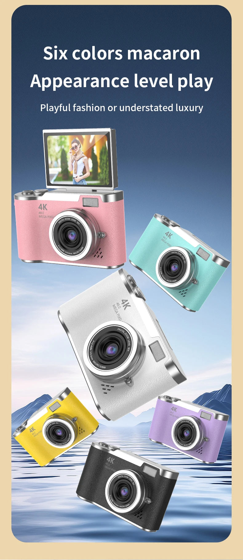 48MP Compact Digital Camera | LK003 & LK007 Models | Great for Kids, Teens & Beginners