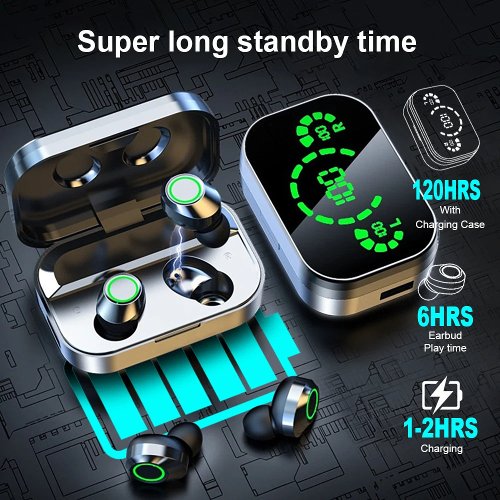 TWS Wireless Earbuds — Bluetooth 5.3 | HiFi Sound | Sport & Gaming | Siri & Google Assistant