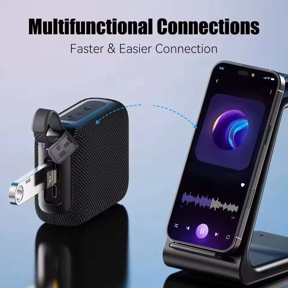 Bluetooth Speaker 10W — 30Hr Battery | IP7 Waterproof | TWS Outdoor & Shower Speaker