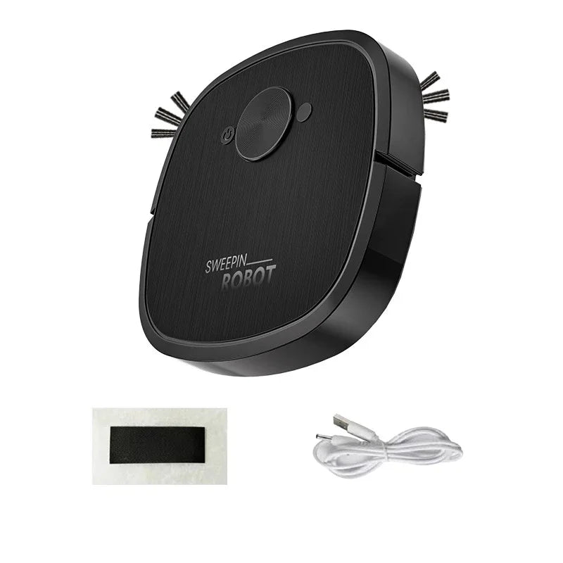 3-in-1 Robot Vacuum Cleaner — Sweep, Mop & Sterilize | USB Charging | Fully Automatic