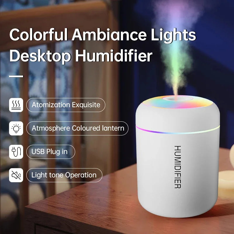 Mini USB Humidifier & Aroma Diffuser — 180ML | Ultrasonic Mist | Car, Home & Bedroom