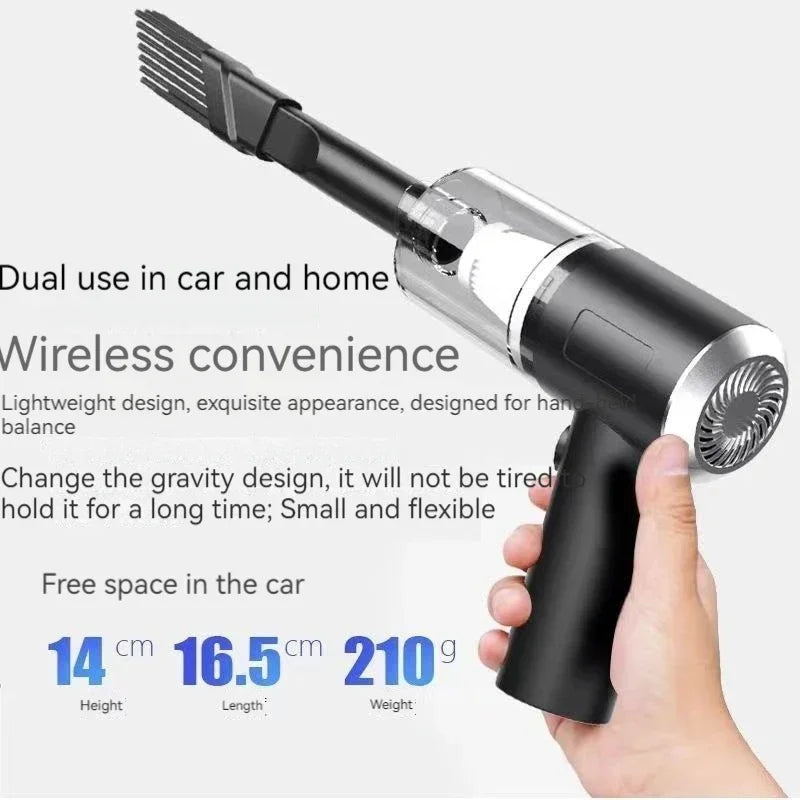 Mini Cordless Vacuum Cleaner — 2000Pa Strong Suction | Rechargeable | Car, Keyboard & Home