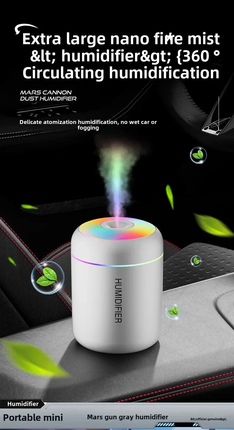 Mini USB Humidifier & Aroma Diffuser — 180ML | Ultrasonic Mist | Car, Home & Bedroom