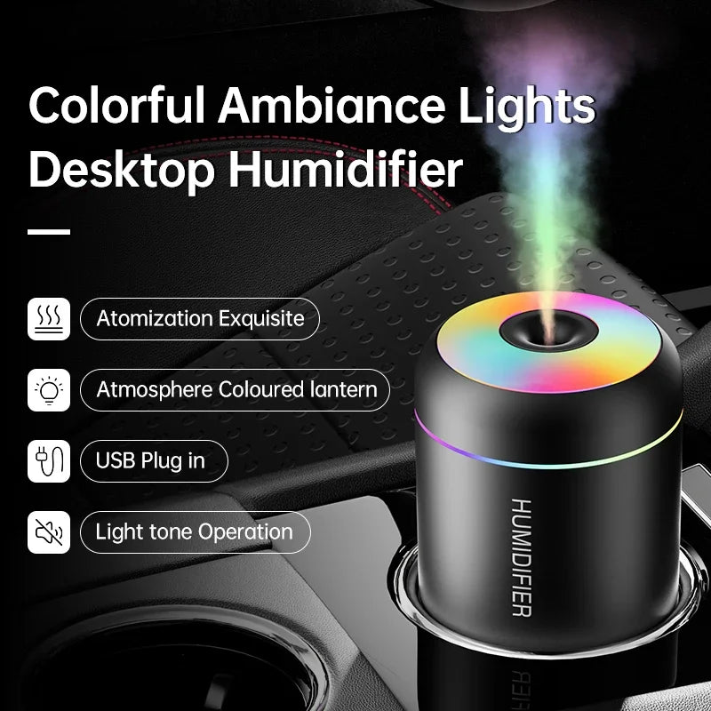 Mini USB Humidifier & Aroma Diffuser — 180ML | Ultrasonic Mist | Car, Home & Bedroom
