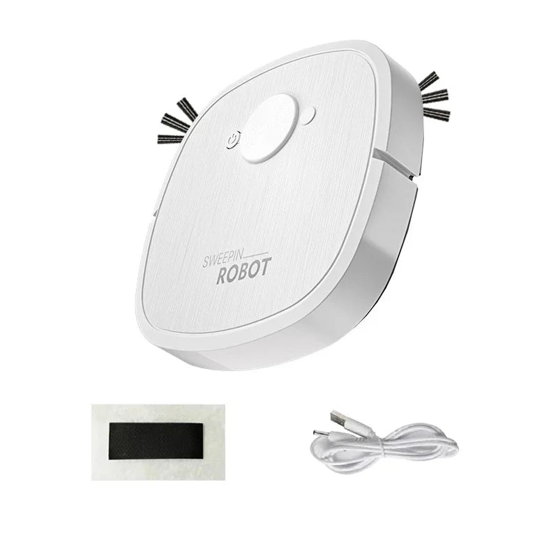 3-in-1 Robot Vacuum Cleaner — Sweep, Mop & Sterilize | USB Charging | Fully Automatic