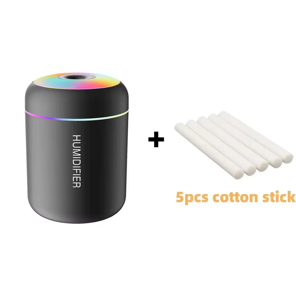 Mini USB Humidifier & Aroma Diffuser — 180ML | Ultrasonic Mist | Car, Home & Bedroom