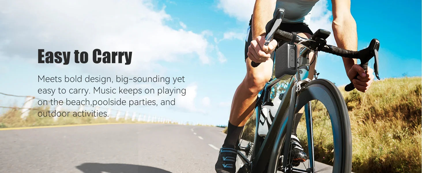 Bluetooth Speaker 10W — 30Hr Battery | IP7 Waterproof | TWS Outdoor & Shower Speaker