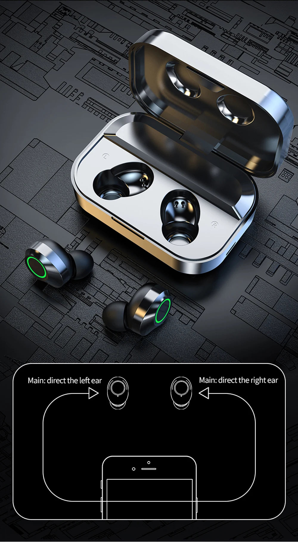 TWS Wireless Earbuds — Bluetooth 5.3 | HiFi Sound | Sport & Gaming | Siri & Google Assistant