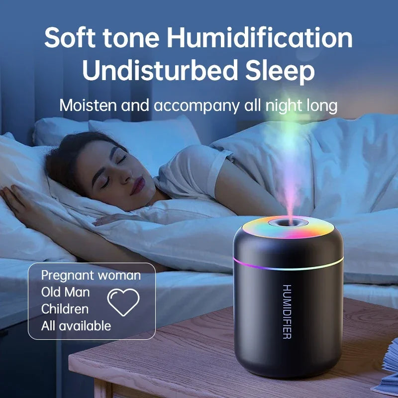 Mini USB Humidifier & Aroma Diffuser — 180ML | Ultrasonic Mist | Car, Home & Bedroom