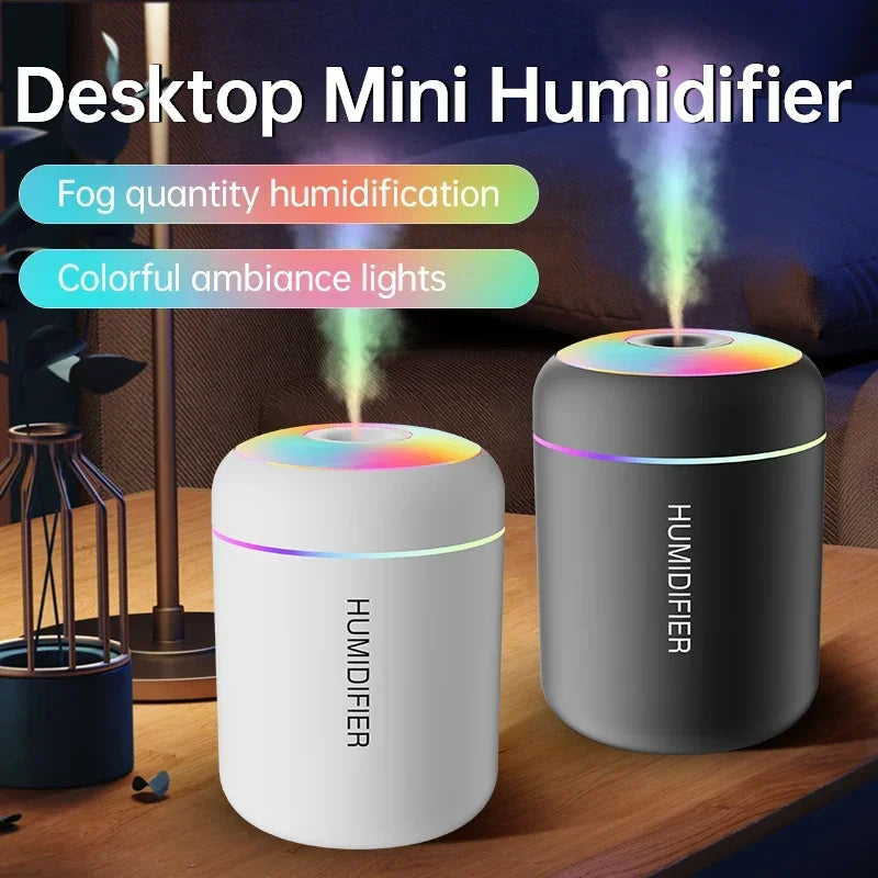 Mini USB Humidifier & Aroma Diffuser — 180ML | Ultrasonic Mist | Car, Home & Bedroom