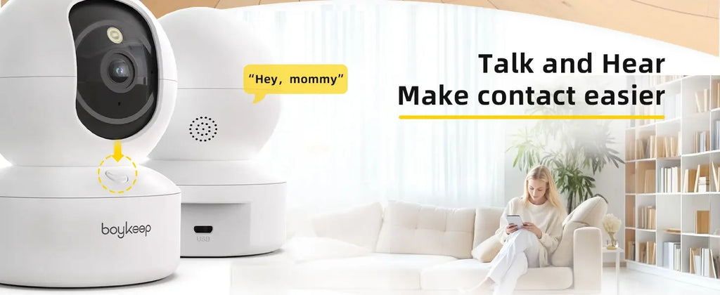 BoyKeep 2K Smart Security Camera — 360° Pan & Tilt | Night Vision | Two-Way Audio | WiFi Indoor Camera
