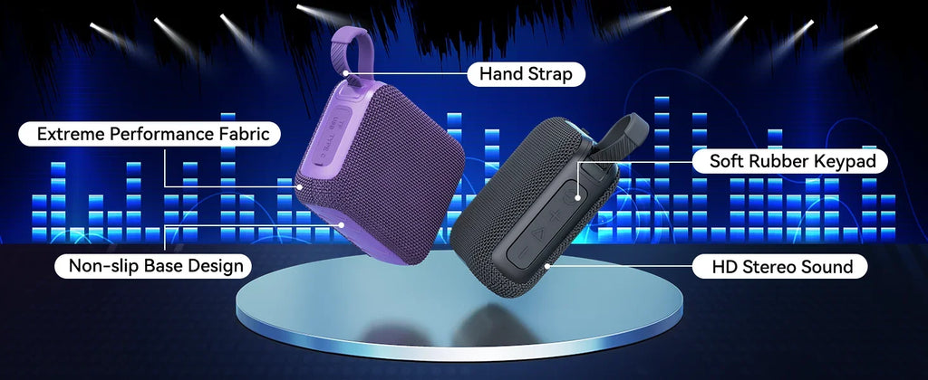 Bluetooth Speaker 10W — 30Hr Battery | IP7 Waterproof | TWS Outdoor & Shower Speaker