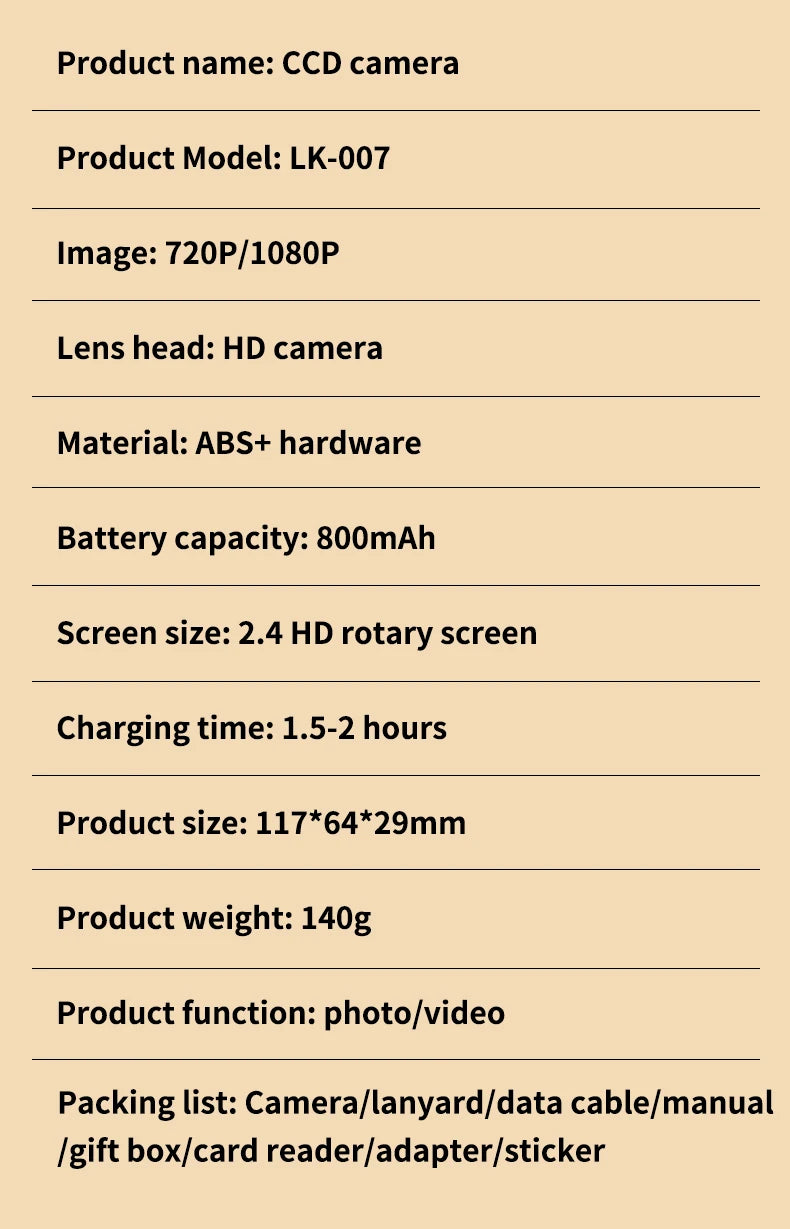 48MP Compact Digital Camera | LK003 & LK007 Models | Great for Kids, Teens & Beginners